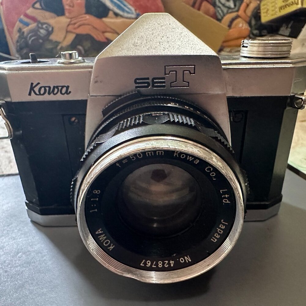 Kowa SET 35mm SLR Film Camera Kowa 50mm f/1.8 Lens For Parts Or Repair Only